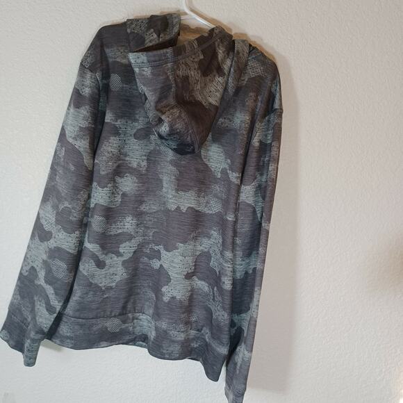 ADIDAS YOUTH Medium (10-12) Hoodie Sweatshirt Gray/Black Kids, Polyester - Picture 7 of 8